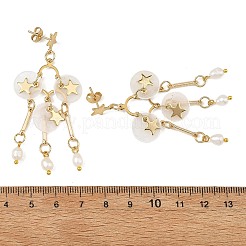 Kronleuchterohrringe aus Edelstahl 304&nbsp;EJEW-JE07489-02