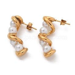 Ohrstecker mit Twist aus Edelstahl 304&nbsp;EJEW-L287-067G
