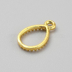 Legierung offene zurück Lünette Anhänger&nbsp;FIND-WH0152-473T-G