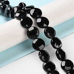 Chapelets de perles perles en agate noire naturelle&nbsp;G-K357-B01-01