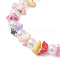 Pulseras elásticas de concha tróquida natural&nbsp;BJEW-JB12615