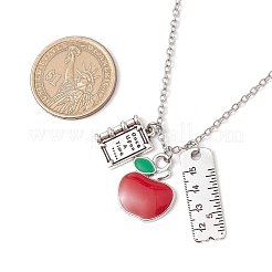 Colliers pendentifs en alliage de pomme rouge pour la fête des mères&nbsp;NJEW-TA00185