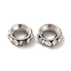 202 perline europee in strass in acciaio inossidabile&nbsp;STAS-E192-10P