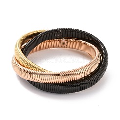 Pulsera de cadena de serpiente plana entrelazada de acero inoxidable 304&nbsp;BJEW-G642-01RG