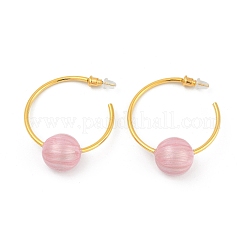 Orecchini a cerchio rotondi in ottone smaltato per donna&nbsp;EJEW-Q391-35G-02