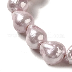 Brins de perles d'imitation en verre galvanisé&nbsp;BSHE-G035-01A-08-1