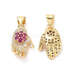 Pendentifs avec zircon cubiques à micro-pavés en laiton&nbsp;ZIRC-F134-30G