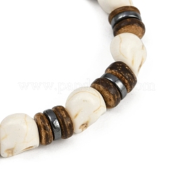 Braccialetti elastici per uomo in cocco naturale&nbsp;BJEW-JB12133-01