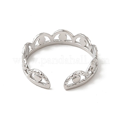 Bague ouverte en acier inoxydable 304 anti-ternissement pour femme&nbsp;RJEW-E066-08P