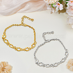 4 Stück 2 Farben Legierung Link Armbänder&nbsp;BJEW-HY0001-18
