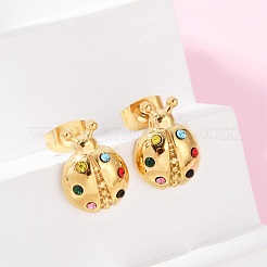 Ohrstecker aus 304 Edelstahl mit Strassen&nbsp;EJEW-G423-19G