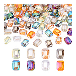 104 pièces 8 couleurs galvanoplastie perles de verre transparentes brins&nbsp;EGLA-PH0001-55