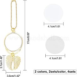 4 ensemble de 2 supports de cabochon décoratifs pour pendentifs en alliage de couleurs&nbsp;FIND-CA0004-32
