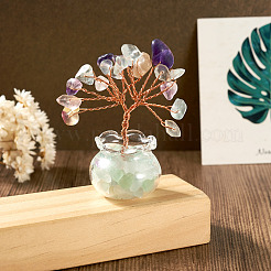 1 Stück natürliche Fluoritsplitter als Baumschmuck&nbsp;DJEW-TA0001-15F