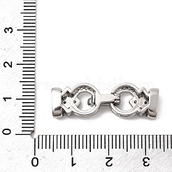 Micro pavé di ottone trasparente cubic zirconia piegato su fermagli&nbsp;KK-B189-03P