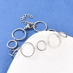 Bracelets à maillons en acier inoxydable 304 pour femmes&nbsp;BJEW-P373-03B-P