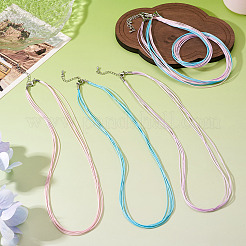 6 cordon ciré 3 couleurs 1 mm en polyester et coton pour la confection de colliers à 5 brins&nbsp;MAK-TA0001-36A