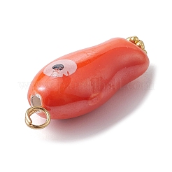 Anhänger aus glasiertem Porzellan in Fischform mit Symbol des bösen Blicks&nbsp;PALLOY-JF02166