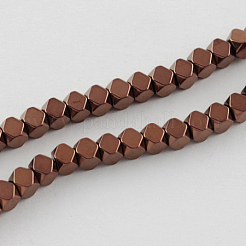 Non magnetici perle ematite sintetico fili&nbsp;G-Q875-4x4mm-3