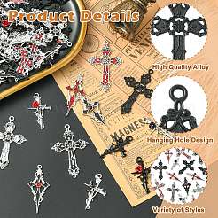 48 pz 12 stili pendenti in lega di stile tibetano&nbsp;FIND-CJ0005-16