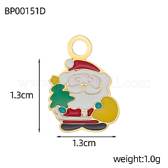 Weihnachtsanhänger aus Edelstahl 304 mit Emaille&nbsp;SA-OY003-79G