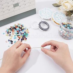 Kits para hacer pulseras elásticas y colgantes envueltos en alambre&nbsp;DIY-NB0001-99
