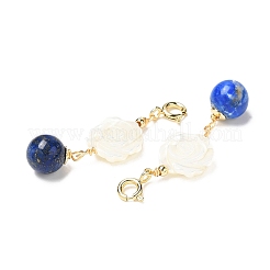 Décorations de pendentif rond en lapis-lazuli naturel&nbsp;G-G008-11G
