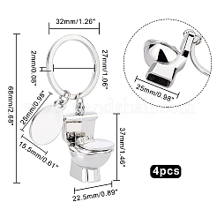 Neuheit Toilettenschlüsselbund aus Legierung&nbsp;KEYC-PH0001-58