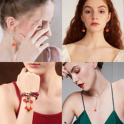 Kit fai da te per realizzare braccialetti elastici con perline di zucca&nbsp;DIY-SC0014-66