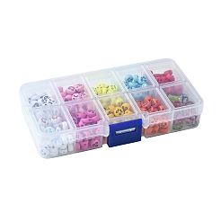 10 Farben undurchsichtige Acrylperlen&nbsp;MACR-FS0001-77