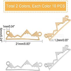 20 pz 2 connettori a maglie in acciaio inossidabile 201 colorati&nbsp;STAS-UN0031-19