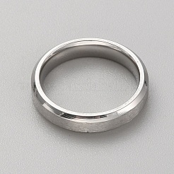 Bague simple en acier inoxydable 201 pour femme&nbsp;RJEW-WH0015-06A
