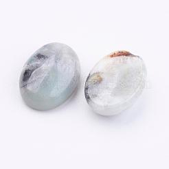 Amazonit Cabochons mit natürlichen Blüten&nbsp;G-K217-01B