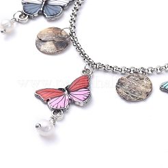 Conjuntos de joyas de mariposa de acero inoxidable 304&nbsp;SJEW-JS01089