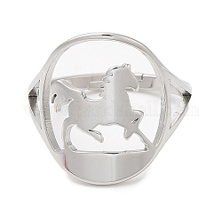 304 anello regolabile per cavallo in acciaio inossidabile da donna, colore acciaio inossidabile, misura degli stati uniti 6 (16.5mm)