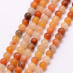 Topazio naturale fili di perle di giada, tondo, 3~3.5mm, Foro: 0.7 mm, circa 115~125pcs/filo, 16 pollice