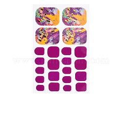 Full-Cover-Zehennagel-Kunstset, Selbstklebende Zehennagel-Aufkleber mit Glitzer-Design, für frauen & mädchen diy maniküre, anderes Muster, 92x60 mm