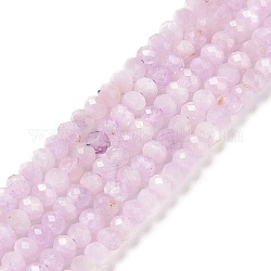Chapelets de perles en kunzite naturelle, facette, rondelle, 3x2mm, Trou: 0.5mm, Environ 175 pcs/chapelet, 15.16 pouce (38.5 cm)