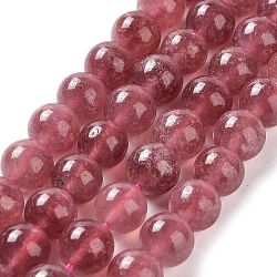 Dyed Natural Malaysia Jade Beads Strands, Round, Light Coral, 10mm, Hole: 1.2mm, about 19pcs/strand, 7.09 inch(18cm)