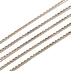 Filo cordoncino francese, filo di rame tondo flessibile, filo metallico per progetti di ricamo e creazione di gioielli, tan, 18 gauge (1 mm), 10 g / borsa