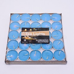Парафиновые свечи, ароматные свечи, плоская круглая форма, аксессуары для вечеринок, глубокое синее небо, 35 мм, 50 шт / коробка