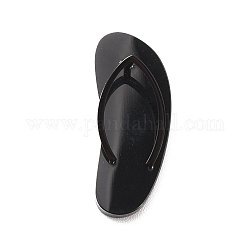 Placage ionique (ip) 304 pendentifs en acier inoxydable, tongs, électrophorèse noir, 23x9.5x6.5mm, Trou: 3mm