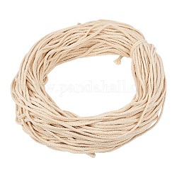 Fili di fili di cotone, 8-ply, fili decorativi, per l'artigianato fai da te, confezioni regalo e creazione di gioielli, bianco, 5mm, circa 70m/balla