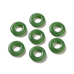 Verbindungsringe aus Glas, imitatorische Jade, runden Ring, grün, 19.5x4.5 mm, Innendurchmesser: 10 mm