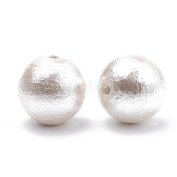 Perle di cotone compresso perle, ecologico, tinto, tondo, blush alla lavanda, 12~12.5mm, Foro: 1.5 mm