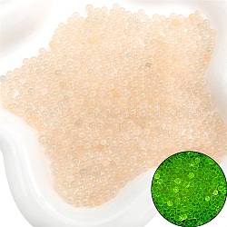 Perle di bolle luminose, fai da te 3 decorazione di arte del chiodo d mini perle di vetro, perline chiodo piccolo caviale, peachpuff, 2~2.5mm, su 2100 pc / sacchetto.
