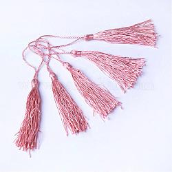 Décorations de gland en polyester, décorations pendantes, rouge indien, 130x6mm, gland: 70~90mm
