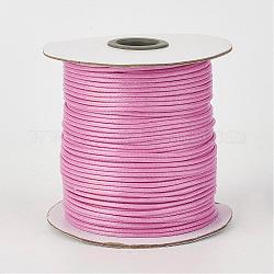 Cordón de poliéster encerado coreano ecológico, rosa perla, 0.5mm, alrededor de 169.51~174.98 yarda (155~160 m) / rollo