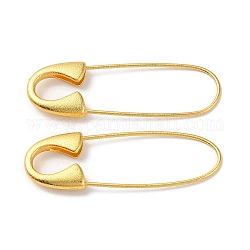 Rack Plating Alloy Brooch Findings, Kilt Pins, Cadmium Free & Lead Free, Matte Gold Color, 50x16.5x4.5mm