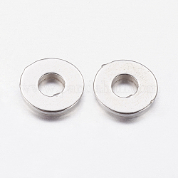 CCB пластиковые шарики, плоско-круглые, платина, 6x1 мм, отверстие : 2.5 мм